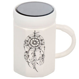 Кружка керамика, 420 мл, Ловец снов, с крышкой, Y6-10133 (462561)