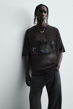 WASHED PRINTED KNIT T-SHIRT - Zara фото 7
