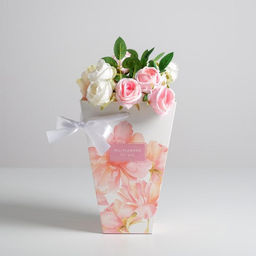 Переноска для цветов на лентах All flowers for you, 17 х 25 х 9 см