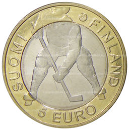 Монета 5 евро 2012 года Финляндия Чемпионат мира по хоккею с шайбой 2012