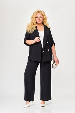 Блуза Swallow 803.2 черный+серебряный узор фото 267