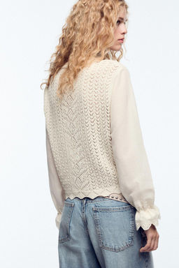 MATCHING POINTELLE KNIT TOP - Zara фото 5