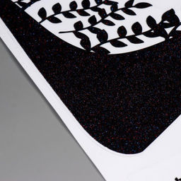 Наклейка интерьерная чёрная «Девушка в вечернем платье», блёстки, 50×70 см