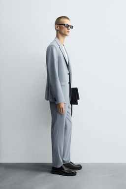SLIM FIT SUIT TROUSERS - Zara фото 4