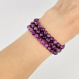 Бусины для украшений из Лепидолита (70 бусин) 39 см