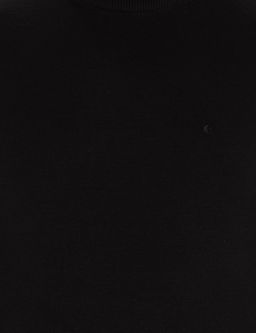 Черный базовый трикотажный свитер стандартного кроя с четверть-черепаховым воротником - Cacharel фото 6