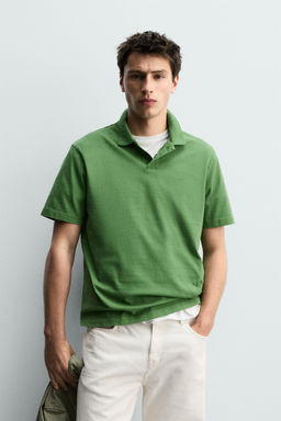 POLO REGULAR FIT LAVADO / Verde - Zara фото 2