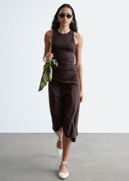 Vestido midi asim?trico con fruncido - H&m фото 7