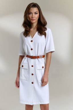 Платье 0822 белый - Diliafashion фото 3