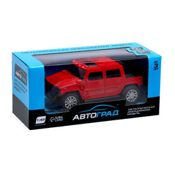 Машина металлическая Пикап, масштаб 1:43 инерция, цвет красный - Автоград фото 4