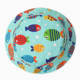 Панама детская KAFTAN «Рыбки», размер 48, голубая