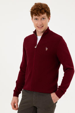 Erkek Bordo Basic Triko H_rka
