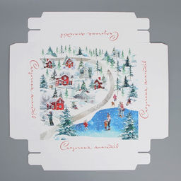 Коробка новогодняя складная «Сказочных моментов», 26×26×8 см