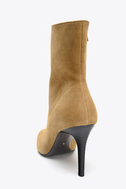 SPLIT SUEDE STILETTO HEEL ANKLE BOOTS - Zara фото 5