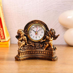 Часы настольные интерьерные «Ангелы», 14×7×12.5 см, циферблат d=4.7 см