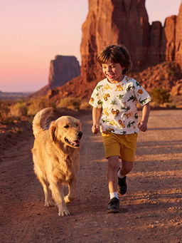 Bask?l? Erkek ?ocuk Ti??rt ve ?ort 2li Tak?m