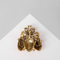 Брошь Муха цвет красный в чернёном золоте - Queen fair фото 2