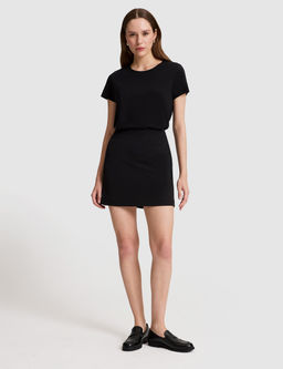 Siyah Regular Fit Basic Ti__rt