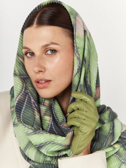 Большой, мягкий, тонкий и очень нежный двусторонний палантин с рисунком - Tantino фото 3