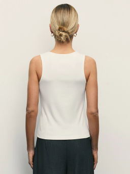 Майка облегающего кроя с вышивкой / Zarina  фото 5