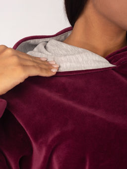 Костюм женский велюровый Аиша бордо - Domtrik Домашний трикотаж фото 12