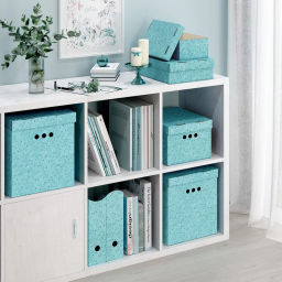 VAL BT-BCTN-AQ-3Kmono Короб картонный, квадр, 31.5*31.5*31.5 см, монохром, набор 3 шт., BOTANIC AQUA, шт