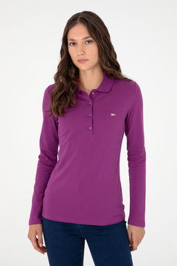 Женский фиолетовый базовый свитшот Неожиданная скидка в корзине - U.s. polo assn фото 3