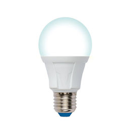 LED-A60 12W/4000K/E27/FR/DIM PLP01WH Лампа светодиодная, диммируемая. Форма А, матовая. Серия Яркая. Белый свет (4000К). Картон. ТМ Uniel.