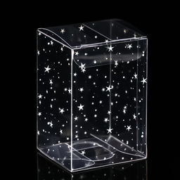 Цена за 5 шт. Складная коробка из PVC Звёздный горошек, 4,5 х 5 х 7,5 см