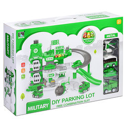 Парковка "Военная техника" зеленая, в коробке
