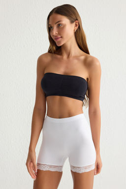 TRENDYOLMILLA Siyah-Beyaz 2li Paket Seamless/Dikissiz Dantel Detayl? Boxer Orme Kulot THMSS25KU00020  фото 4