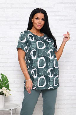 Костюм с бриджами (00983, зеленый) - Плиона фото 11