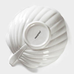 Салатник фарфоровый Magistro «Лист Бланш», 550 мл, 20.5×17 см, цвет белый