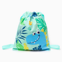 Сумка детская «Дино», 35×30 см, бирюзовая