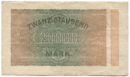 Банкнота 20000 марок 1923 года Германия