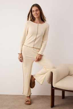 Tas Baby Overloklu Fitilli Orme Pijama Tak?m? THMAW26PT00122 - Trendyolmilla фото 2