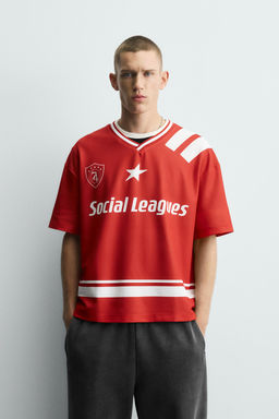 RETRO FOOTBALL PRINT T-SHIRT - Zara фото 2