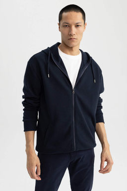 Толстовка Comfort Regular Fit с капюшоном на молнии - Defacto фото 5