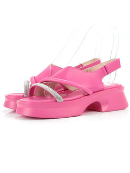 08-PEQ210-3 PINK Босоножки женские (натуральная кожа)