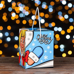 Цена за 4 шт. Коробка подарочная новогодняя «Снегурочка», для сладких подарков, 12×12×15.5 см