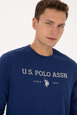 Erkek _ndigo Basic Sweatshirt Sepette S_rpriz _ndirim - U.s. polo assn фото 8