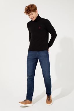 U. S. Polo Assn Мужской черный базовый свитер - U.s. polo assn фото 4