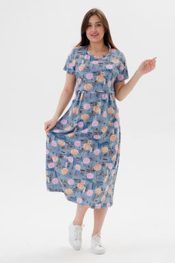 Платье женское из кулирки Миранда астра макси - Амадэль фото 3