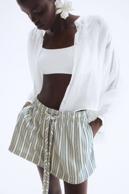 Pantal?n corto de sarga con cord?n de ajuste - H&m фото 4