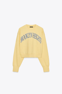 EMBROIDERED SLOGAN PLUSH SWEATSHIRT - Zara фото 20