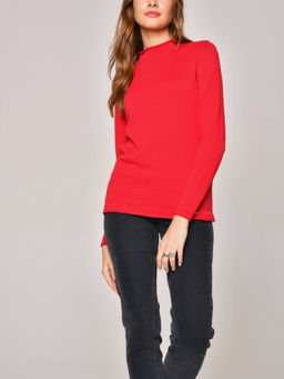 CONTE Свитер из пряжи с хлопком и бамбуком LDK 102 ruby red