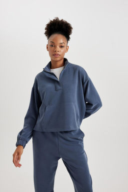 DeFactoFit Спортивная толстовка Oversize премиум-класса с высоким воротником  фото 14
