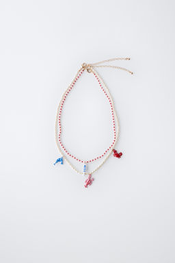 PACK DOS COLLARES PERLAS Y ABALORIOS MAR / Blanco - Zara фото 2