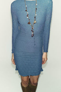 STRUCTURED DRAPED MINI DRESS - Zara фото 4