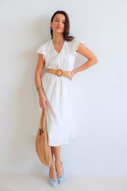 Martichelli Платье хлопковое белое  фото 4